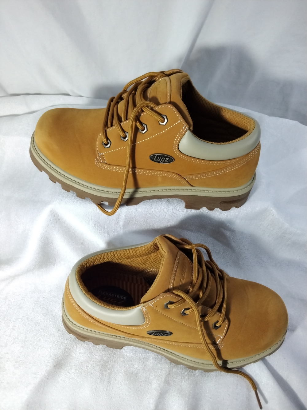 Lugz Men's Suede Tan Work-Style Lace-Up Shoes
